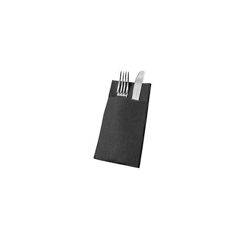 Serv. 30 x 40 cm. Kanguro Negra micropunto (50 uds)(24)