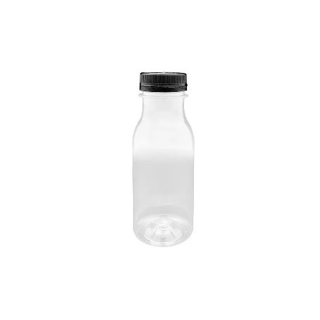 Botella Pet transp + tapa rosca negra 250 ml (48 uds)(6)