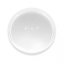 Tapa Tarrina PP microondas redonda transparente 450/1000 (Tarrina blanca) (50 und)(12)