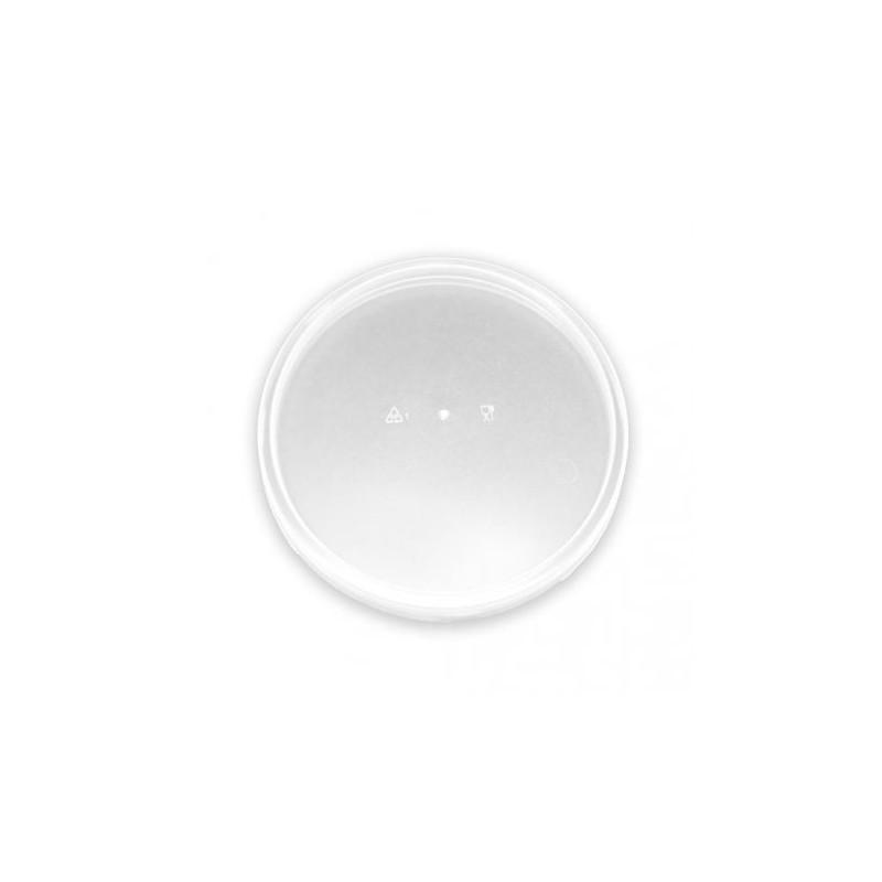Tapa Tarrina PP microondas redonda transparente 450/1000 (Tarrina blanca) (50 und)(12)