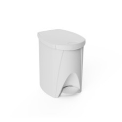 Papelera pedal 7 lts Blanca