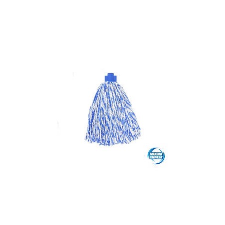 Recambio Fregona hilo microfibra (180 grs) azul-blanco