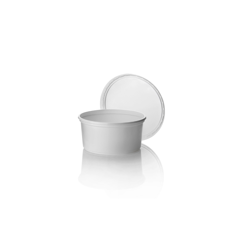 Tarrina PP blanca redonda 200 cc (100 und)(10)