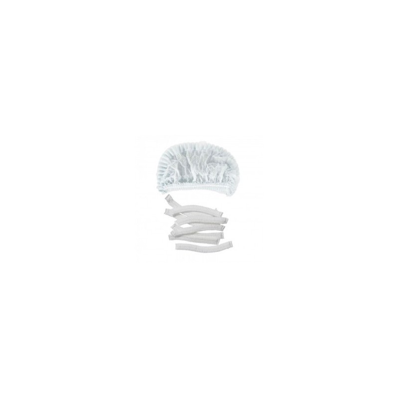 Gorro pelo redondo PP blanco plegado acordeón (100 und)(20)