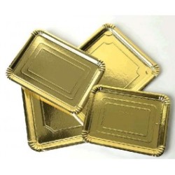 Bandeja cartón 14 x 21 cm No.4 ORO (100 und)