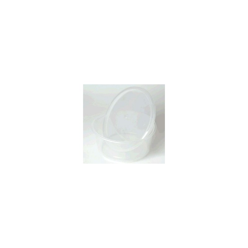 Tarrina PP microondas redonda transparente 3000 cc + tapa (30 und)(3)