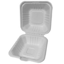Envase portahamburguesa Grande Caña de Azúcar 150 x 150 mm (50 und)(10)
