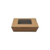 Caja Kraft C/Ventanas 135 x 85 x 40 mm  500 ml (50 und)(12)