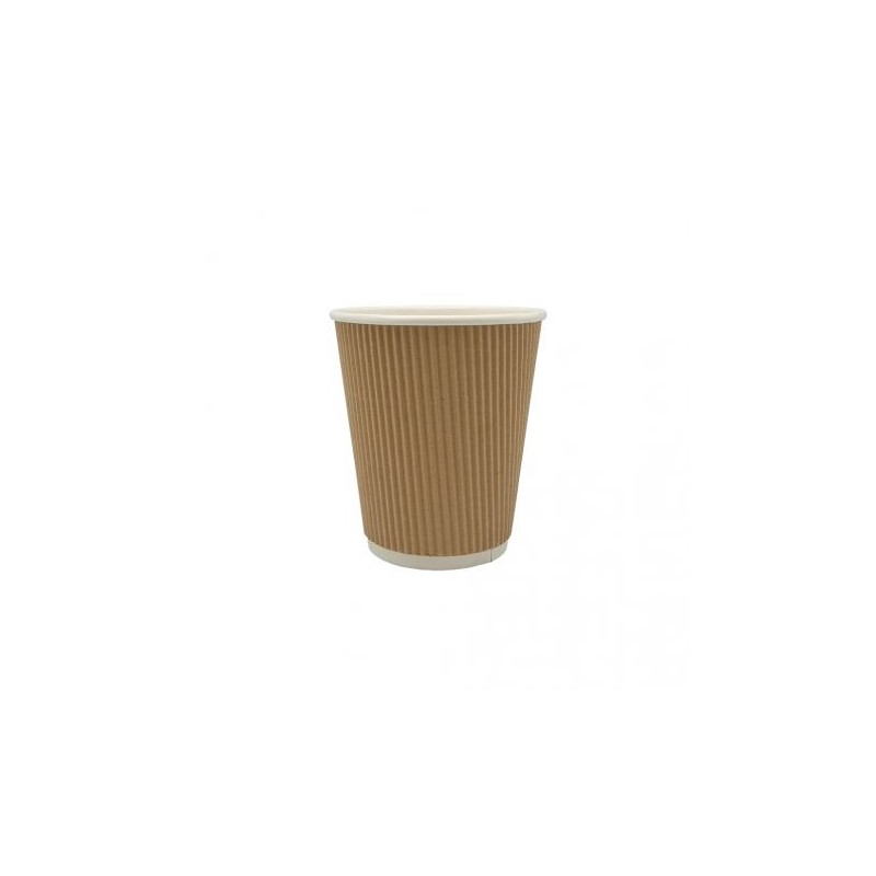 Vaso Cartón Kraft ondulado 12 onzas (25 und)(20)