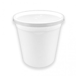 Tarrina PP microondas redonda blanca 1000 cc (25 und)(12)