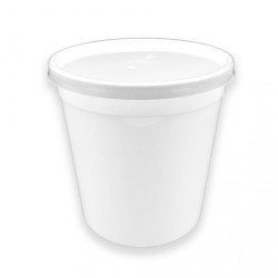 Tarrina PP microondas redonda blanca 1000 cc (25 und)(12)