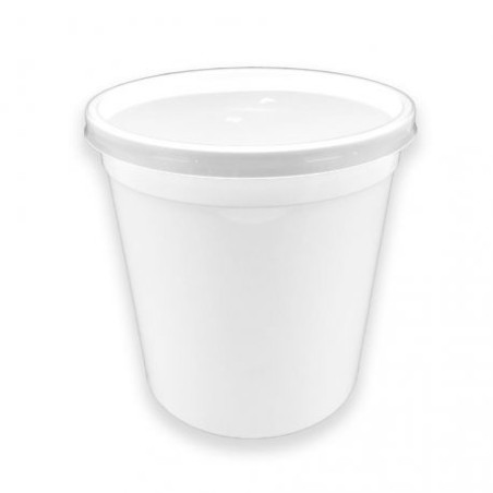Tarrina PP microondas redonda blanca 1000 cc (25 und)(12)