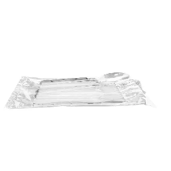 Set (cuchara, cuchillo, tenedor, servilleta) reutilizable transparente (500)