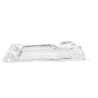Set (cuchara, cuchillo, tenedor, servilleta) reutilizable transparente (500)