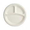 Plato Caña de Azúcar 26 cm 3 compartimientos (50 und)(10)