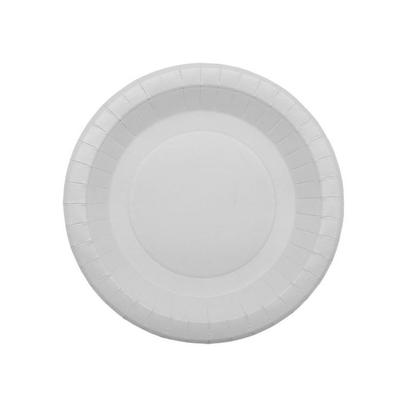 Plato Cartón Blanco Antigrasa 22 cm (50 und)(6)