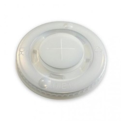 Tapa plana XPS c/cruz  Vaso Papel Blanco 8 OZ 80 mm (100 und)(20)