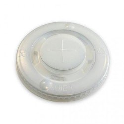 Tapa plana XPS c/cruz  Vaso Papel Blanco 8 OZ 80 mm (100 und)(20)