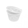 Tarrina PP c/tapa bisagra, transp. 120 cc (50 und)(10)