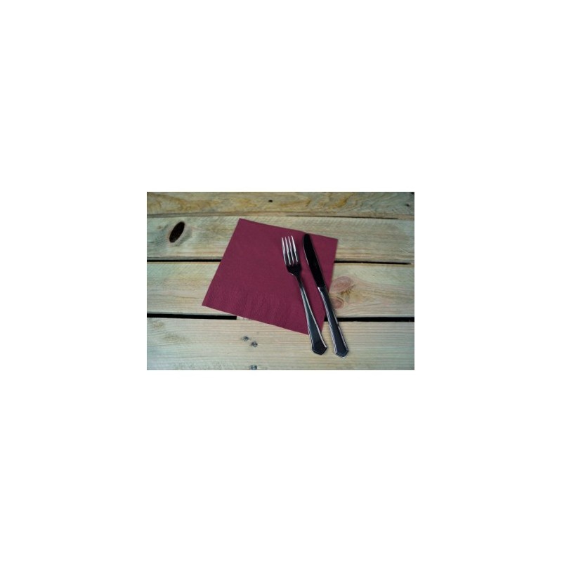 Serv. 40 x 40 2 Capas Celulosa Burdeos (100 und)(24)