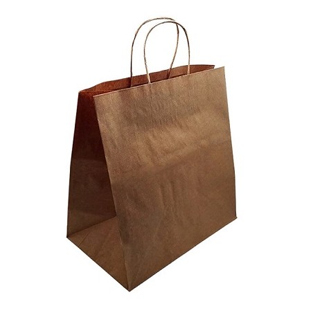 Bolsa Papel Kraft C/asa rizada 32 x 21 x 33 cm (50 und)(5)