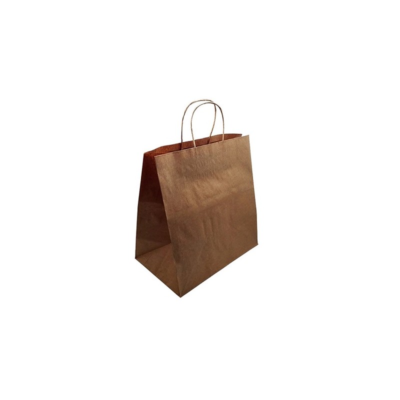 Bolsa Papel Kraft C/asa rizada 30x18x33 cm (50 und)(5)