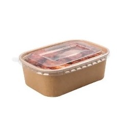 Envase Bambú rectangular 750 cc+ tapa PP (25 uds)(12)