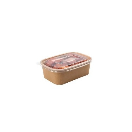Envase Bambú rectangular 750 cc+ tapa PP (25 uds)(12)