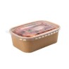 Envase Bambú rectangular 750 cc+ tapa PP (25 uds)(12)