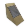 Envase sandwich kraft con ventana pequeño 123 x 123 x 52 cm (50 und)(10)