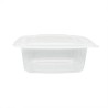 Tarrina PP c/tapa bisagra, transp. micro 500 cc (50 und)(12)