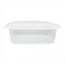 Tarrina PP c/tapa bisagra, transp. micro 2000 cc (50 und)(4)