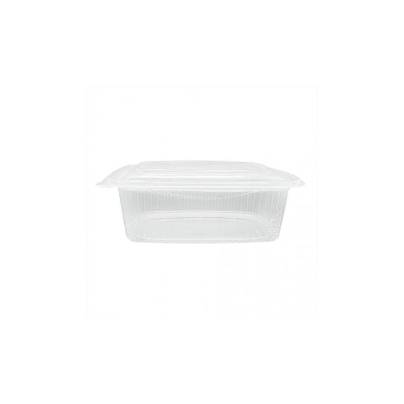 Tarrina PP c/tapa bisagra, transp. micro 2000 cc (50 und)(4)
