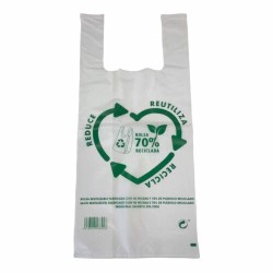 Bolsa Asa 42 x 50 Blanco  Rec 70% Mat. Reciclado G200 (100 uds)(9)