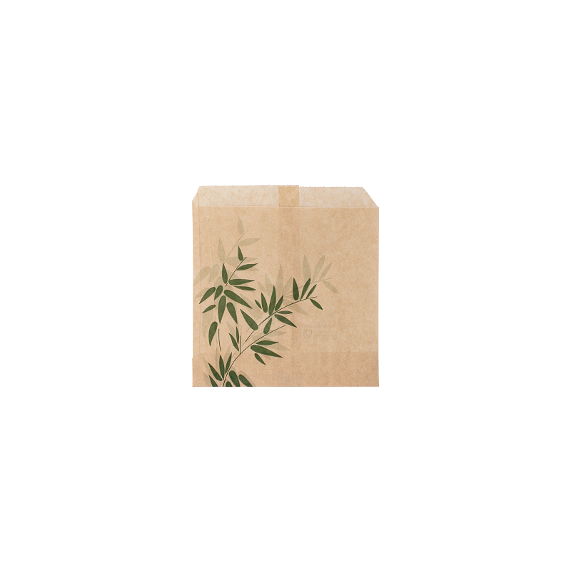 Bolsa Papel "Feel Green" 12 + 5 x 14 cm Natural Kraft (250 uds)(24)