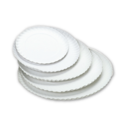 Plato cartón estriado 25 cm (100 und)