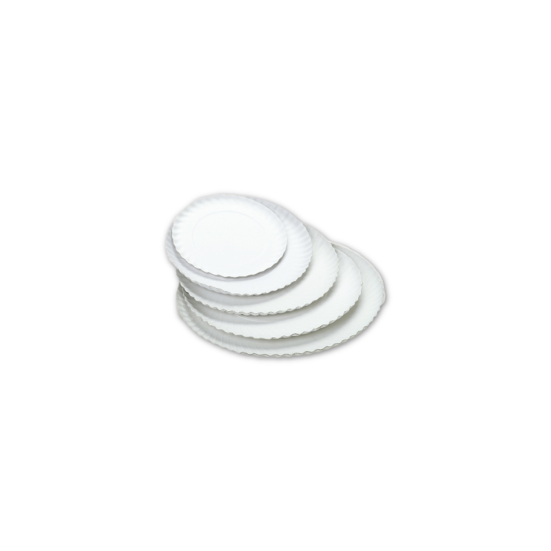 Plato cartón estriado 25 cm (100 und)