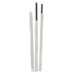 Cañita Papel Rígida Enfundada Negra 20 cm  D: 6mm (100 und)(35)