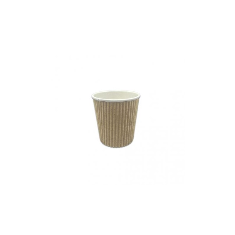 Vaso Cartón Kraft ondulado 4 onzas (25 und)(20)