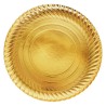 Plato cartón estriado 32 cm ORO (50 uds)