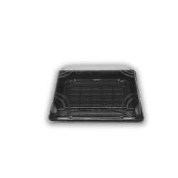 Envase Sushi PS 165 x 115 x 23 + Tapa PS Transparente Antivaho 168 x 118 x 33 mm (50 uds)(10)