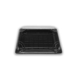 Envase Sushi PS 185 x 129 x 23 + Tapa PS Transparente Antivaho 188 x 132 x 33 mm (50 uds)(10)