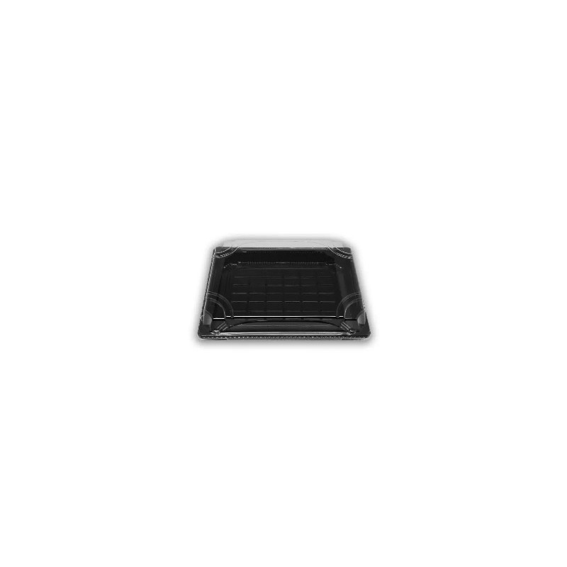 Envase Sushi PS 185 x 129 x 23 + Tapa PS Transparente Antivaho 188 x 132 x 33 mm (50 uds)(10)