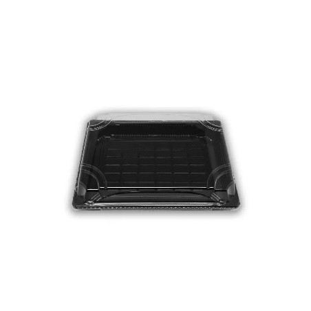 Envase Sushi PS 185 x 129 x 23 + Tapa PS Transparente Antivaho 188 x 132 x 33 mm (50 uds)(10)