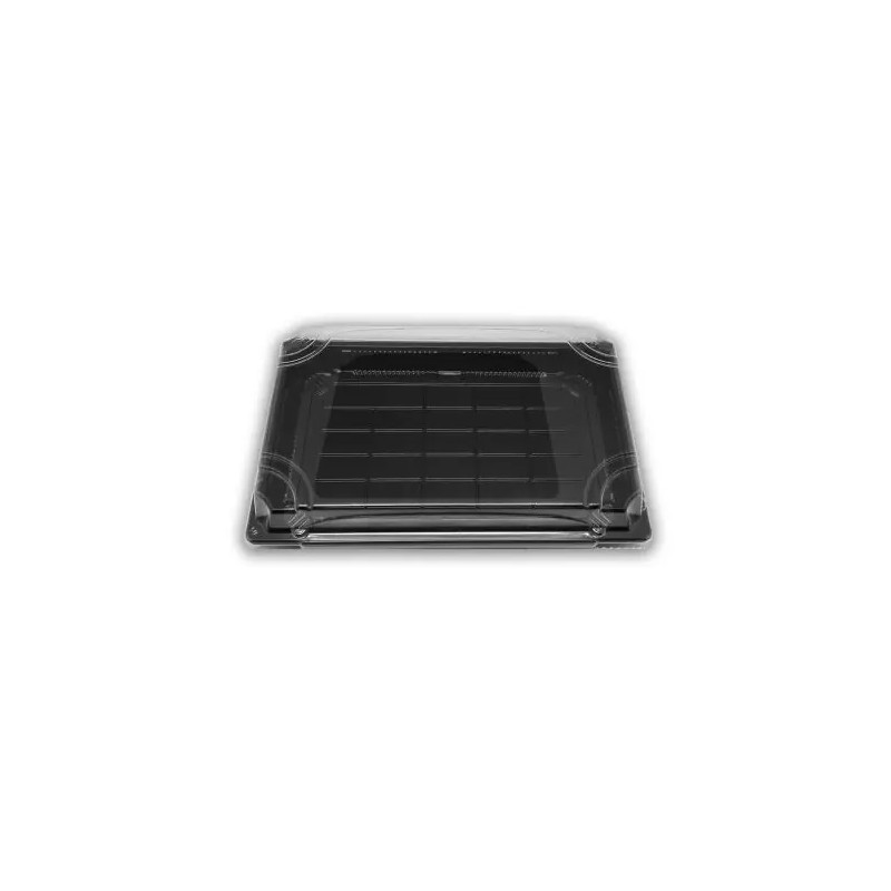 Envase Sushi PS 217 x 138 x 23 + Tapa PS Transparente Antivaho 219 x 140 x 33 mm (50 uds)(10)