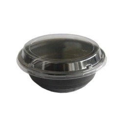 Bowl  Sushi PS   550 cc + Tapa PS Transparente Antivaho (50 uds)(6)