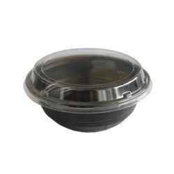 Bowl  Sushi PS   550 cc + Tapa PS Transparente Antivaho (50 uds)(6)