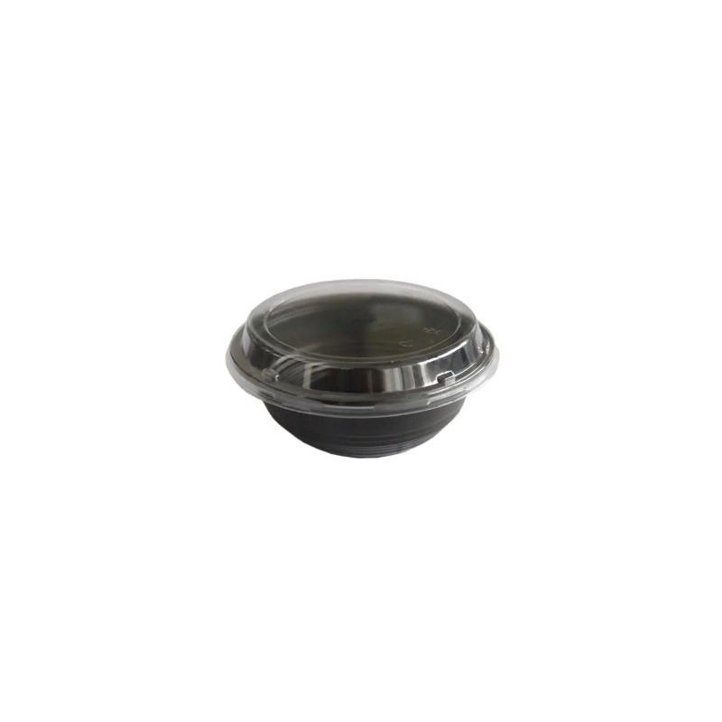 Bowl  Sushi PS   550 cc + Tapa PS Transparente Antivaho (50 uds)(6)