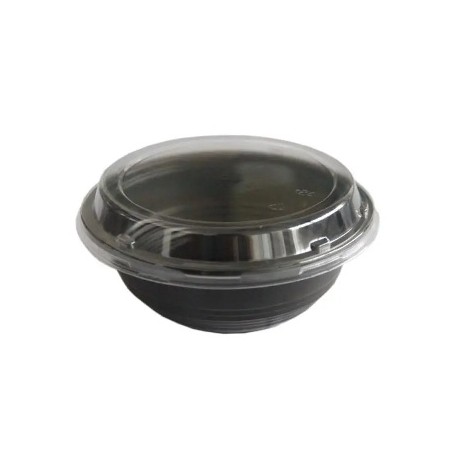 Bowl  Sushi PS   550 cc + Tapa PS Transparente Antivaho (50 uds)(6)